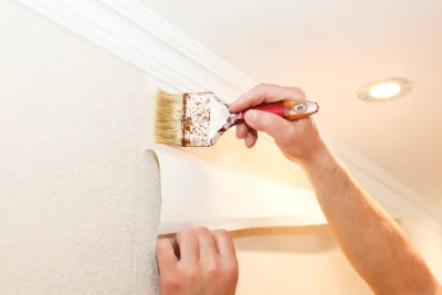 Pose de papier peint à Aubaine — revêtements muraux et toiles de verre
